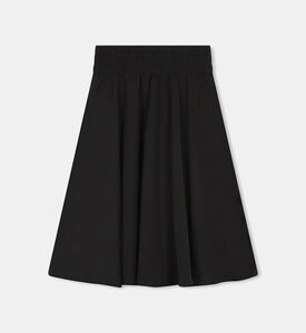 تنورة متوسطة من فوال وفيسكوز ببطانة