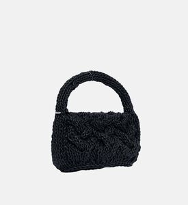 حقيبة جلد محبوك بحبل كابل