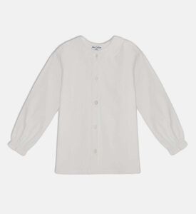 Jules and Juliette Paris Cotton Button Closure Long-sleeve Blouse, Packshot View