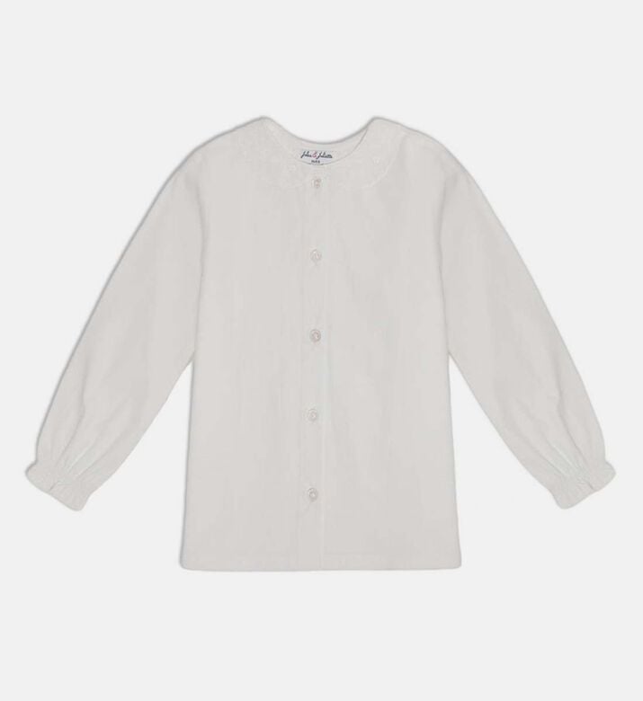 Jules and Juliette Paris Cotton Button Closure Long-sleeve Blouse, Packshot View