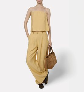 Ba and Sh Pleated Wide-leg Pants, Model View