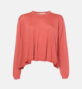 Crewneck Long-sleeve Cropped Sweater Crewneck Long-sleeve Cropped Sweater