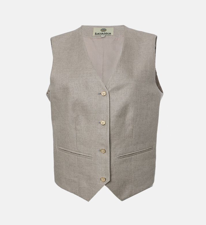 Savanna Lou Hemp Waistcoat, Packshot View