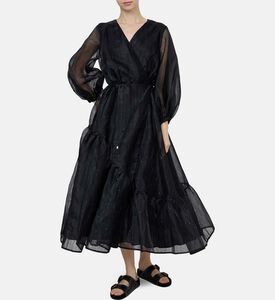 Long-sleeve Wrap Dress