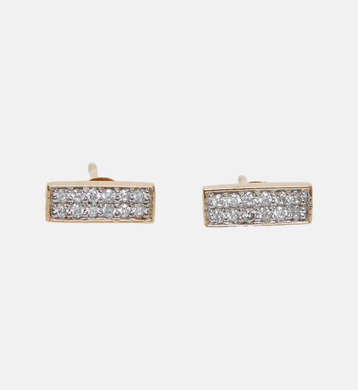 Diamond Baguette Studs - 18k