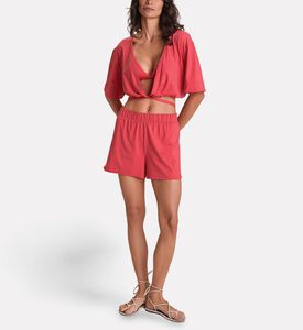 LIVE! V-neck Draped Wide Blouse, Model View