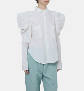 قميص سونغ بأكمام منفوخة قطن