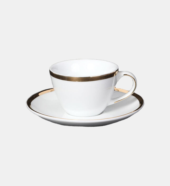 Gold-rimmed Coffee Cups 6-piece Set