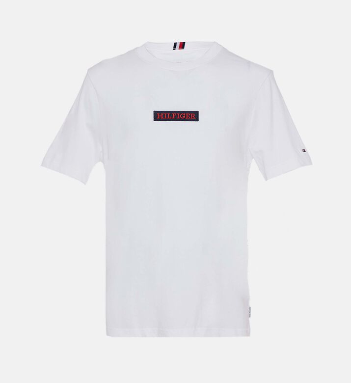 Tommy Hilfiger Monotype Logo Patch T-shirt, White, M, Packshot View