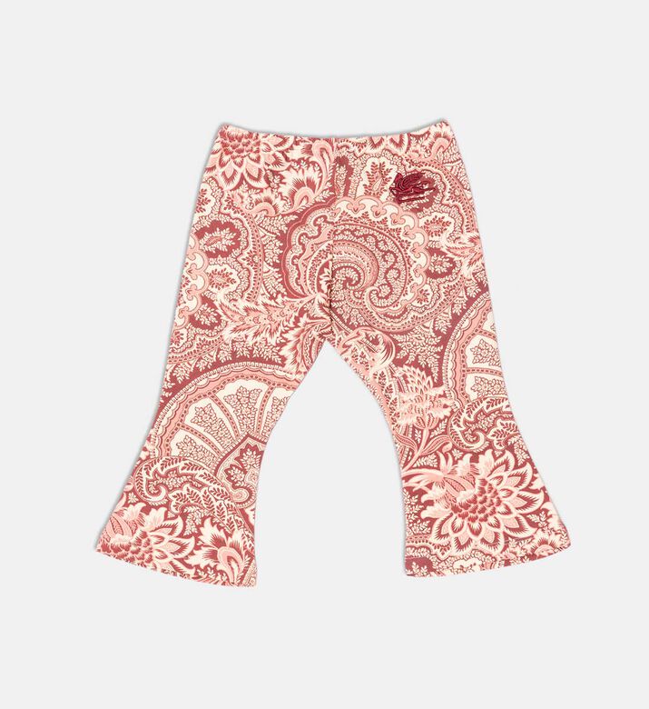 Cotton Floral-print Flared Pants