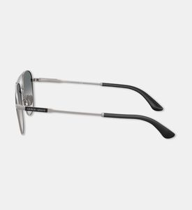 Giorgio Armani Pilot Metal Frame Rectangular-shaped Sunglasses, Packshot View