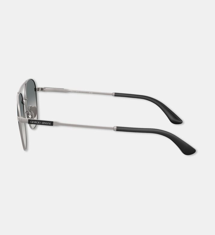 Giorgio Armani Pilot Metal Frame Rectangular-shaped Sunglasses, Packshot View