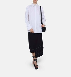 Crisp Cotton Poplin Double-layer Collar Shirt