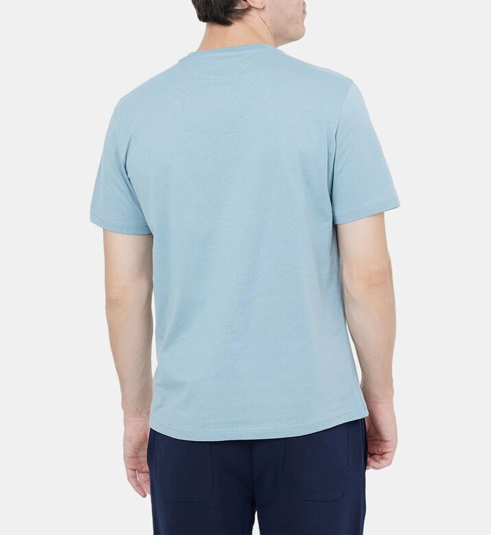 تي شيرت قطني بطبعة الشعار