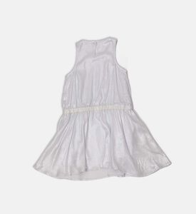 فستان قصير كريب إنسيابي واسع