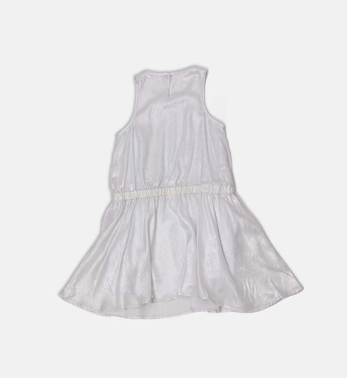 فستان قصير كريب إنسيابي واسع