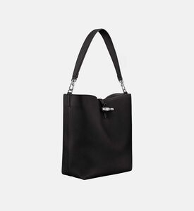 Longchamp Le Roseau Leather Hobo Bag, Black, Packshot View