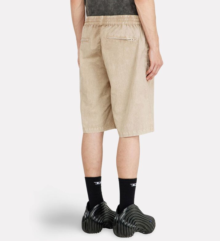 Diesel Elastic-waist Zip-pocket Shorts, Model View