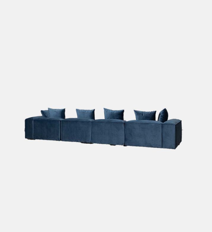 Home Deco and More Fillmore Velvet Corner Sofa, Packshot View
