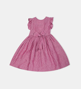 فستان كتان للبنات الصغيرات واسع