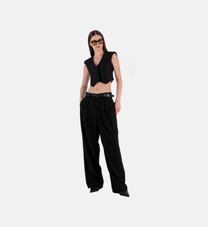 Shoulder Pads Cropped Vest