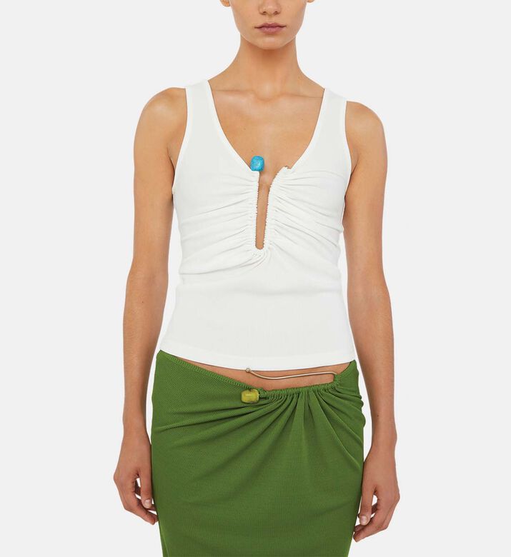 Crystal Pendant Tank Top