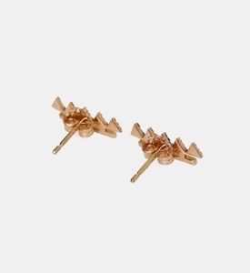 أقراط ذهب مثلثة مرصعة بالألماس