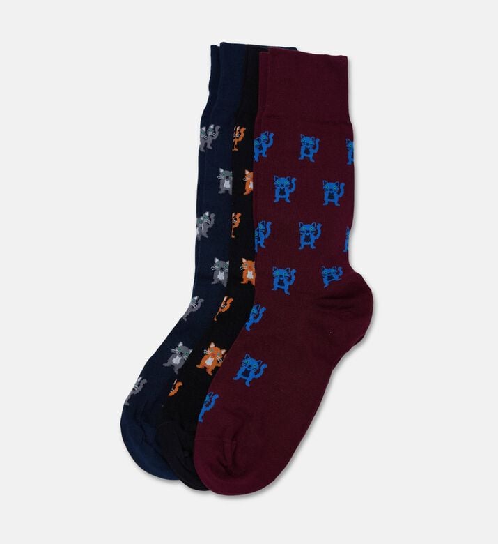 Paul Smith All-over Bear-print 3-piece Socks Pack, Packshot View