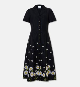 Weill Embroidered Button-front Midi Dress, Packshot View