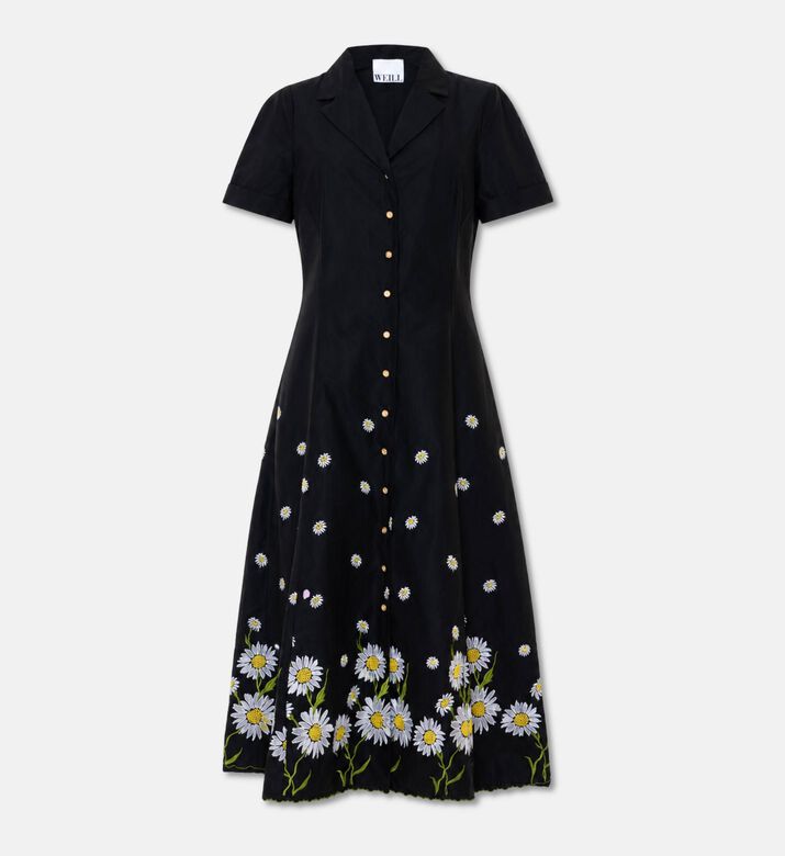 Weill Embroidered Button-front Midi Dress, Packshot View