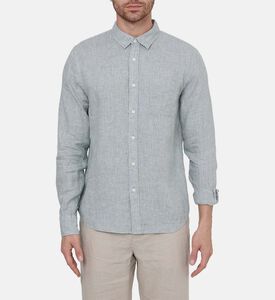 قميص بأكمام طويلة بنقشة