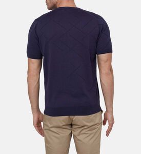 تيشيرت محبوك بنسيج مزخرف