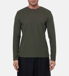 Vince Terrapin Crewneck Long-sleeve Sweater, Green, Xl, Model View