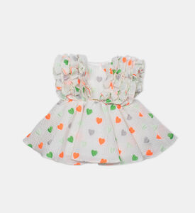 فستان واسع بطبعة قلوب