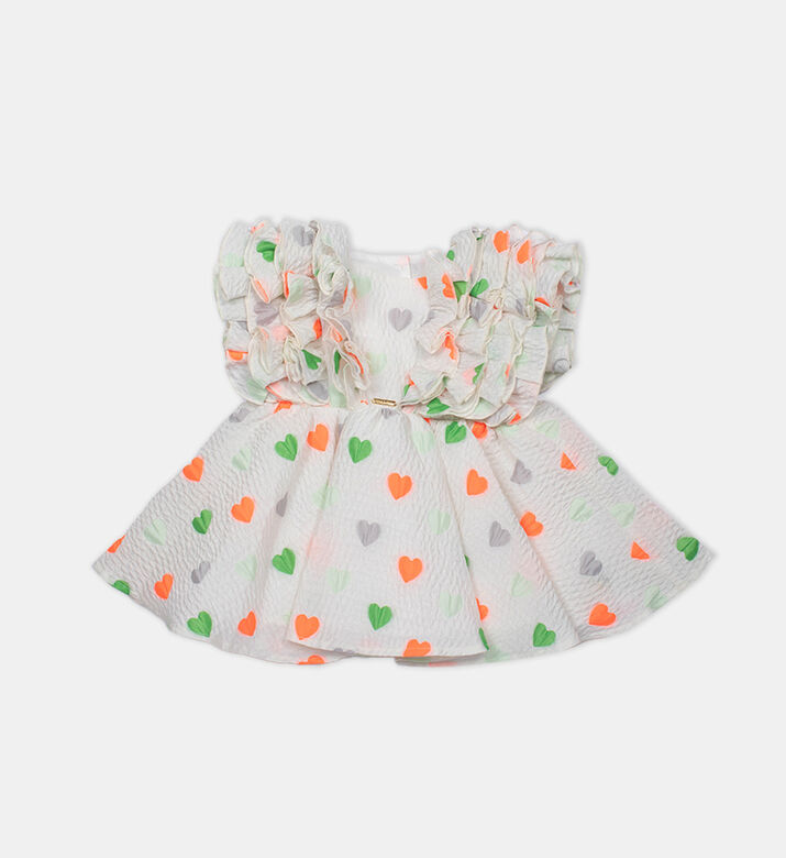 Heart Print Flared Dress