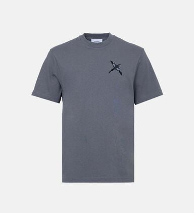 Micro Bee Bird-embroidery T-shirt