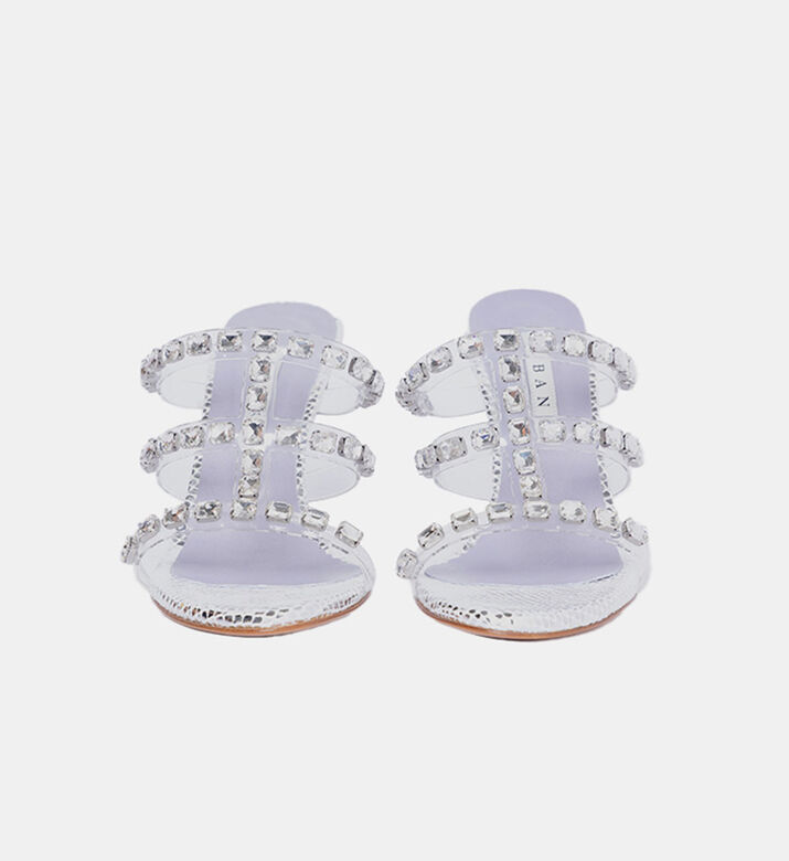 Crystal-embellishments Slide Sandals