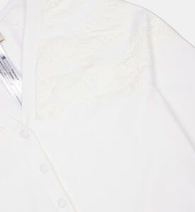 Lace-inserts V-neck Knit Cardigan