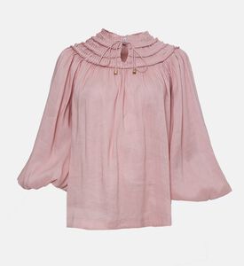 Carter and White Lizzie Pleated Ruffled Blouse, Packshot View