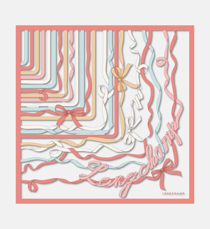 Longchamp Scarf Autres Lignes50x50, Cream, Packshot View