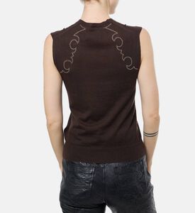 Zadig et Voltaire Knit V-neck Sleeveless Top, Model View