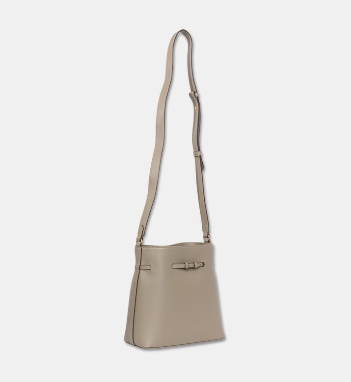 Strathberry Corda Smooth Leather Bucket Bag, Taupe, Packshot View