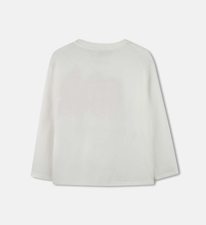 تيشيرت بأكمام طويلة من قطن خام تيشيرت بأكمام طويلة من قطن خام