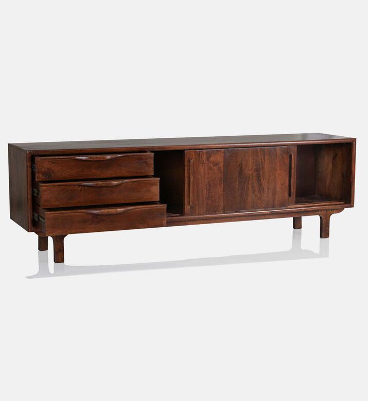 Home Deco and More Macy Mango Wood Media Tv Unit, Packshot View