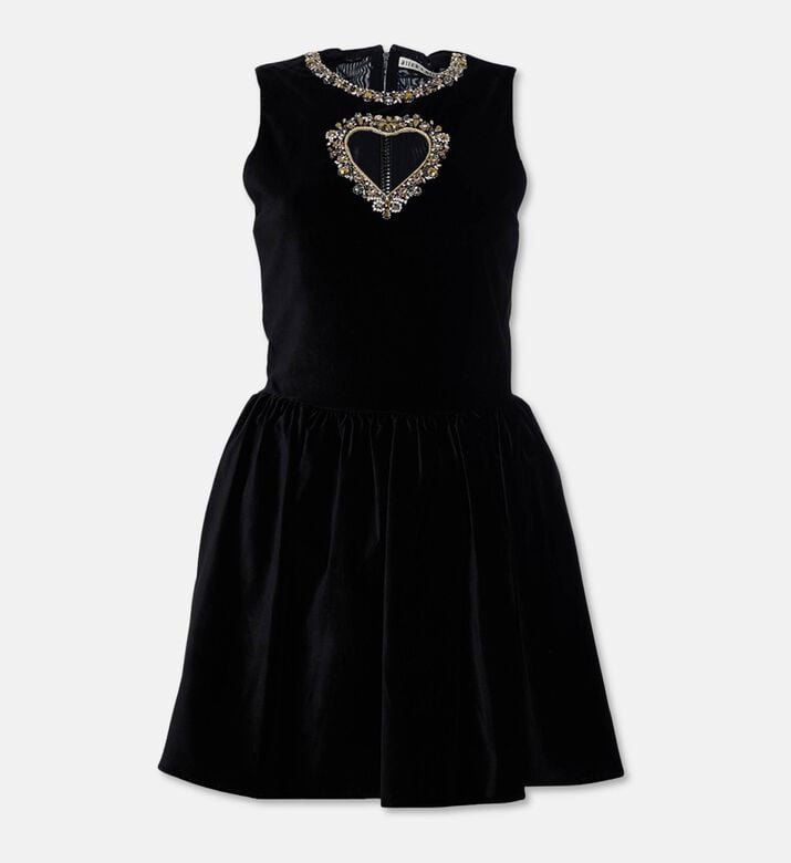 Alice and Olivia Ella Velvet Mini Dress, Packshot View