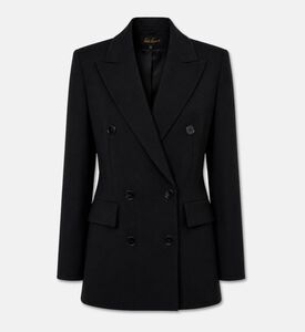 Luisa Spagnoli Sfinge Double-breasted Closure Jacket, Black, 46, Packshot View