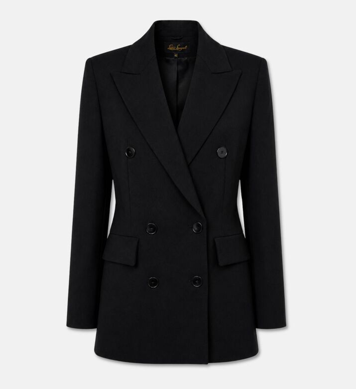 Luisa Spagnoli Sfinge Double-breasted Closure Jacket, Black, 46, Packshot View