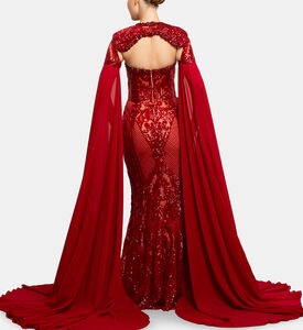 Michael Cinco Long Dress, Model View