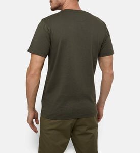 Hackett London Heritage Logo-print Crewneck T-shirt, Green, L, Model View