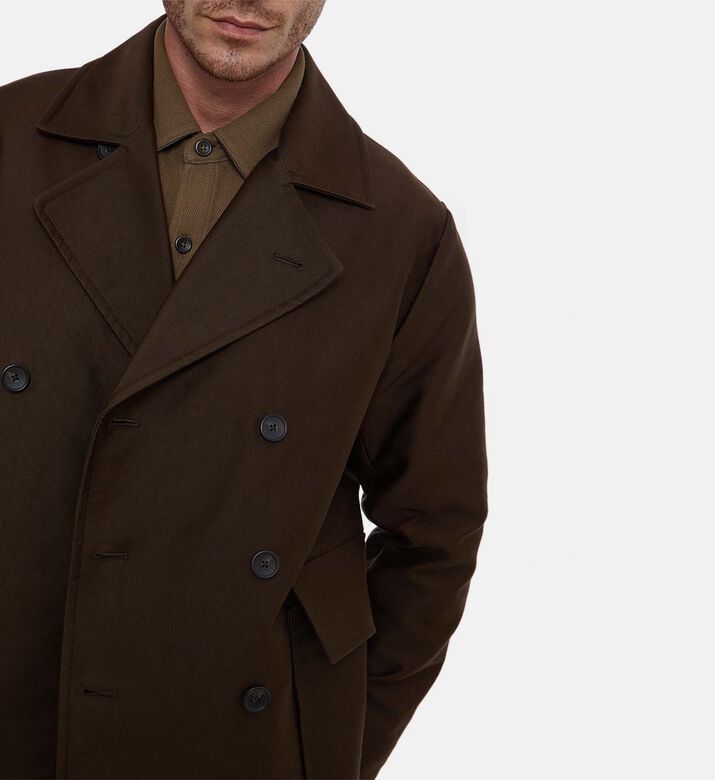 Vince Peached Double-breasted Closure Coat, Model View Vince Peached Double-breasted Closure Coat, Model View